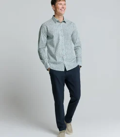 Stretch overhemd met print