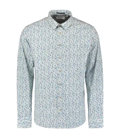 Stretch overhemd met print