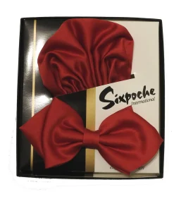 Strik en pochet rood
