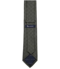 Stropdas Zijde Small Paisley Olive