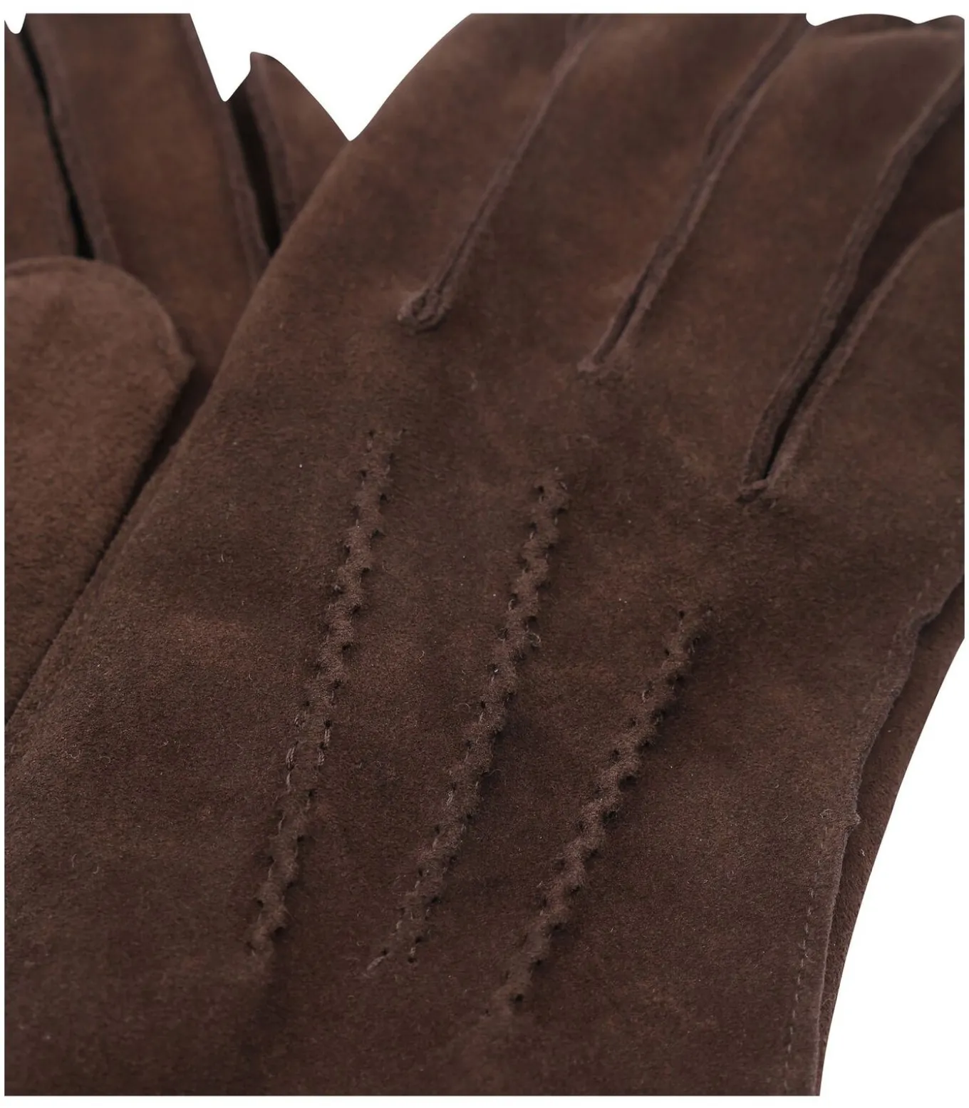 Suede Handschoen Donkerbruin