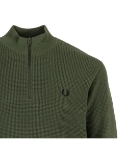 Sweat Waffle Stitch Half ZipJumper