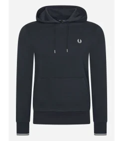 Tipped hooded sweatshirt - navy