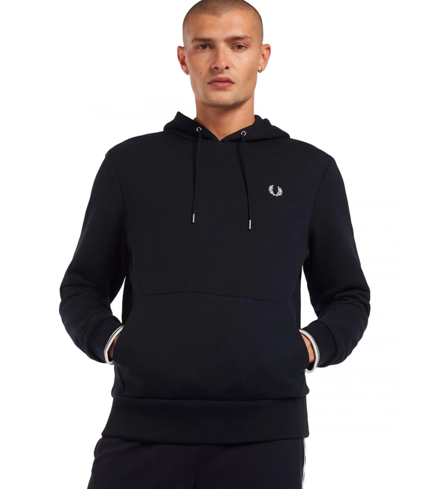 Tipped hooded sweatshirt - navy