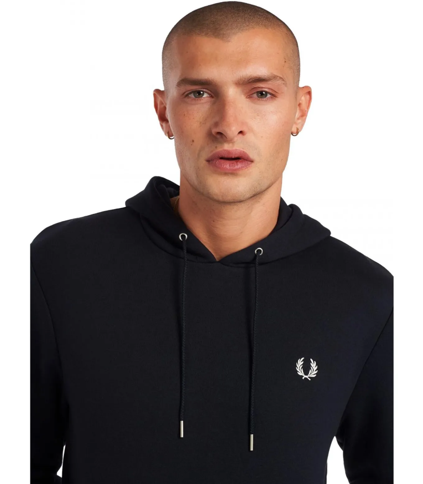 Tipped hooded sweatshirt - navy