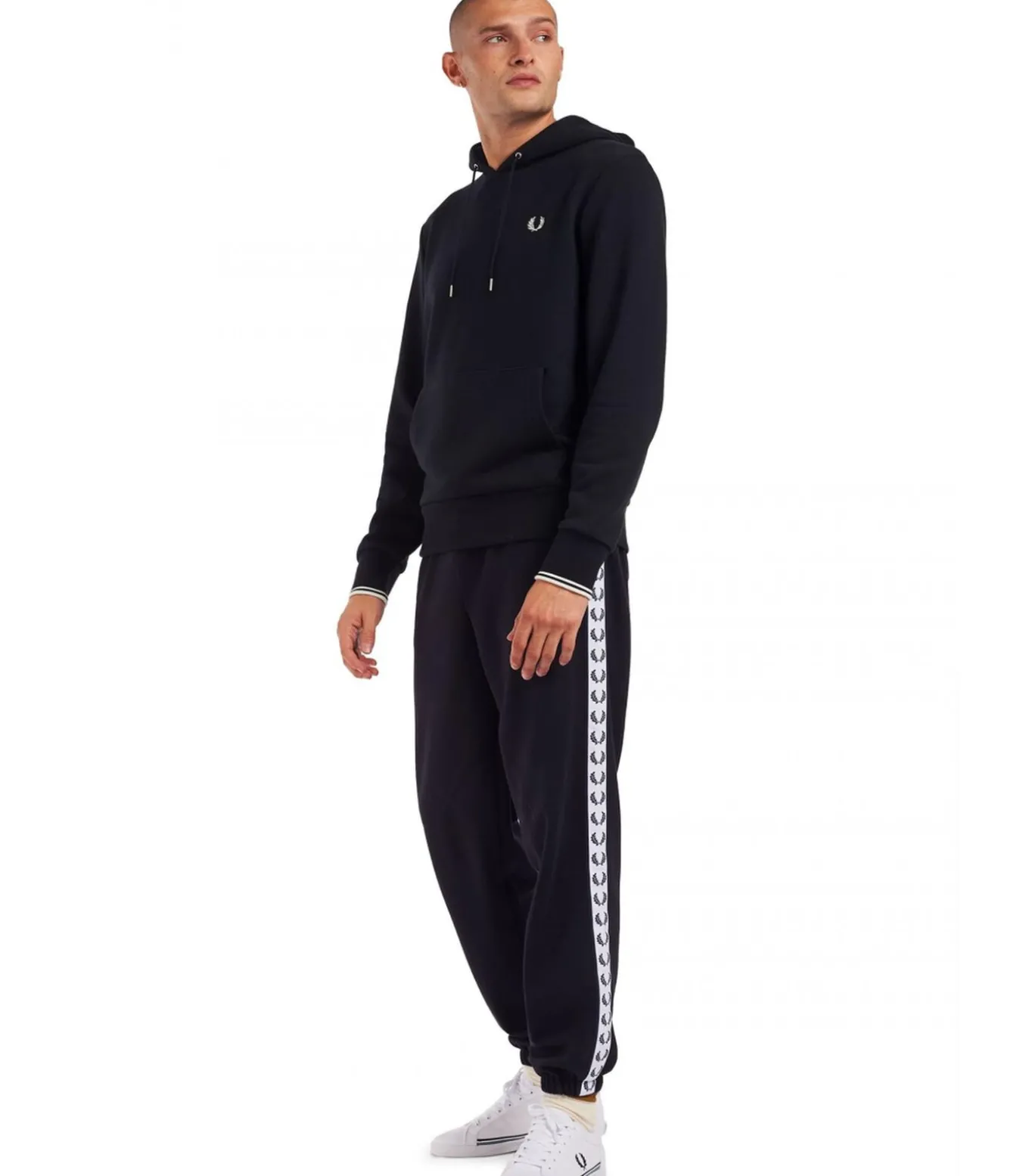 Tipped hooded sweatshirt - navy