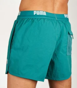 Track Shorts Zwembroek Heren Teal