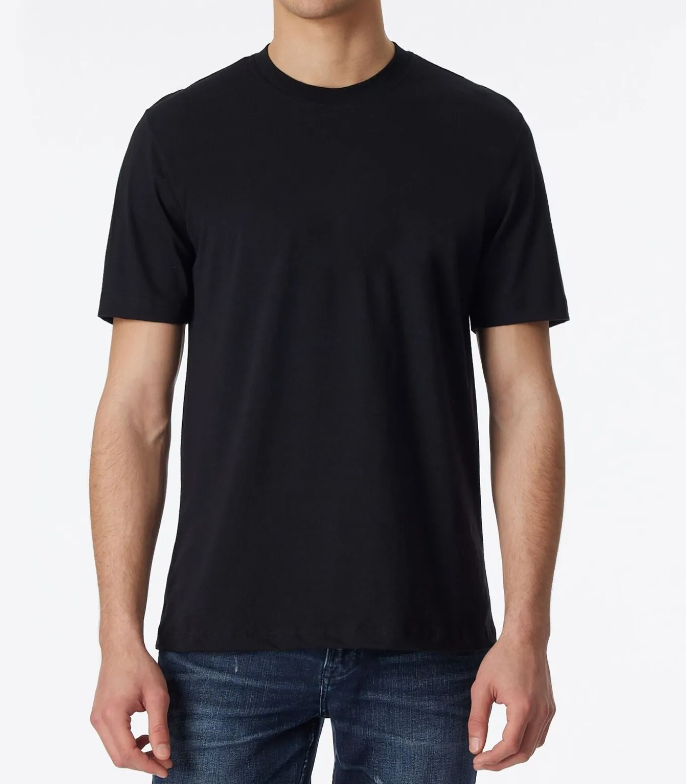 t-shirt ronde hals 2 pack essentials american shirts black