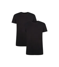 t-shirt ronde hals 2 pack knitted r-neck t-shirt black