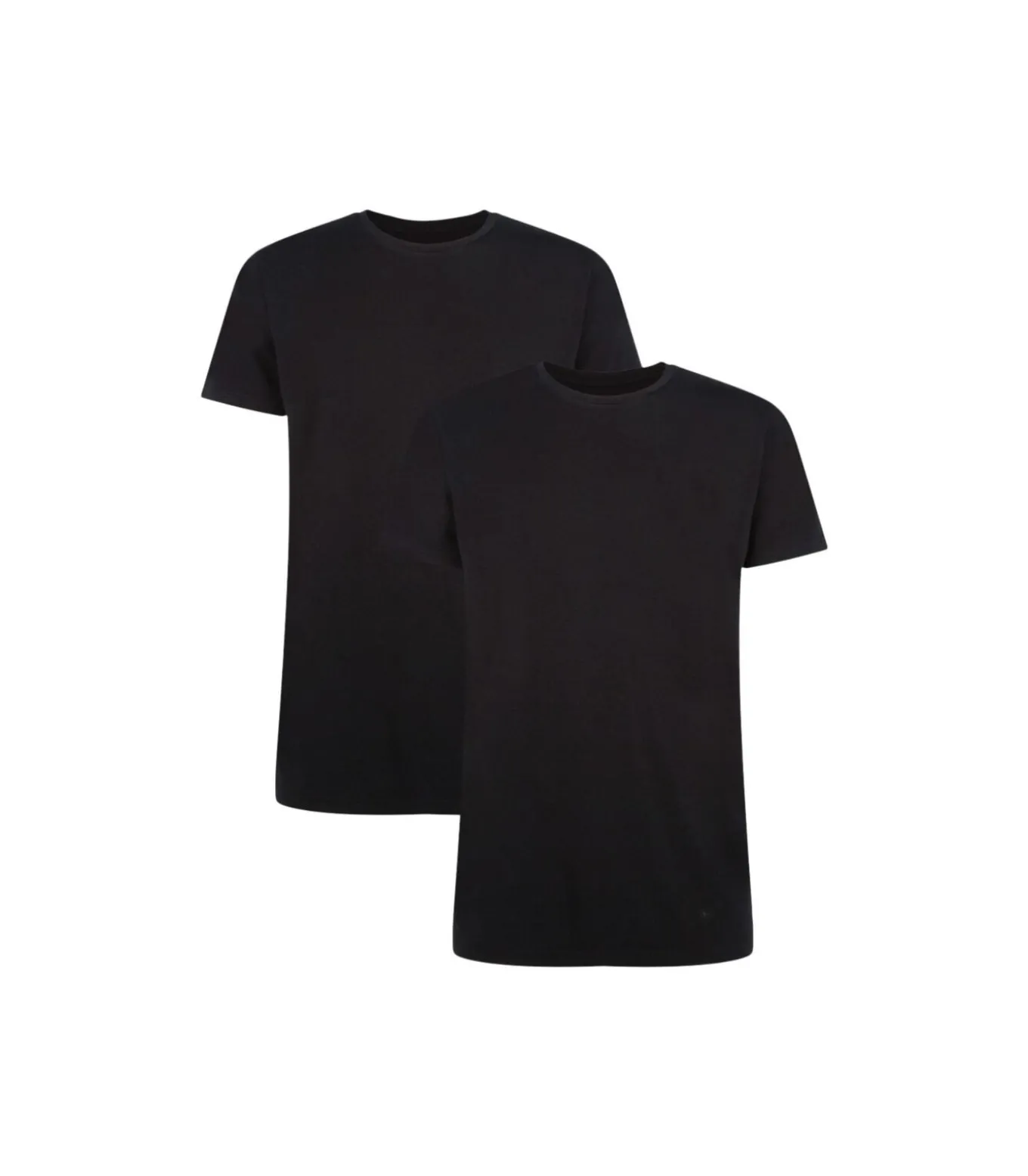 t-shirt ronde hals 2 pack knitted r-neck t-shirt black