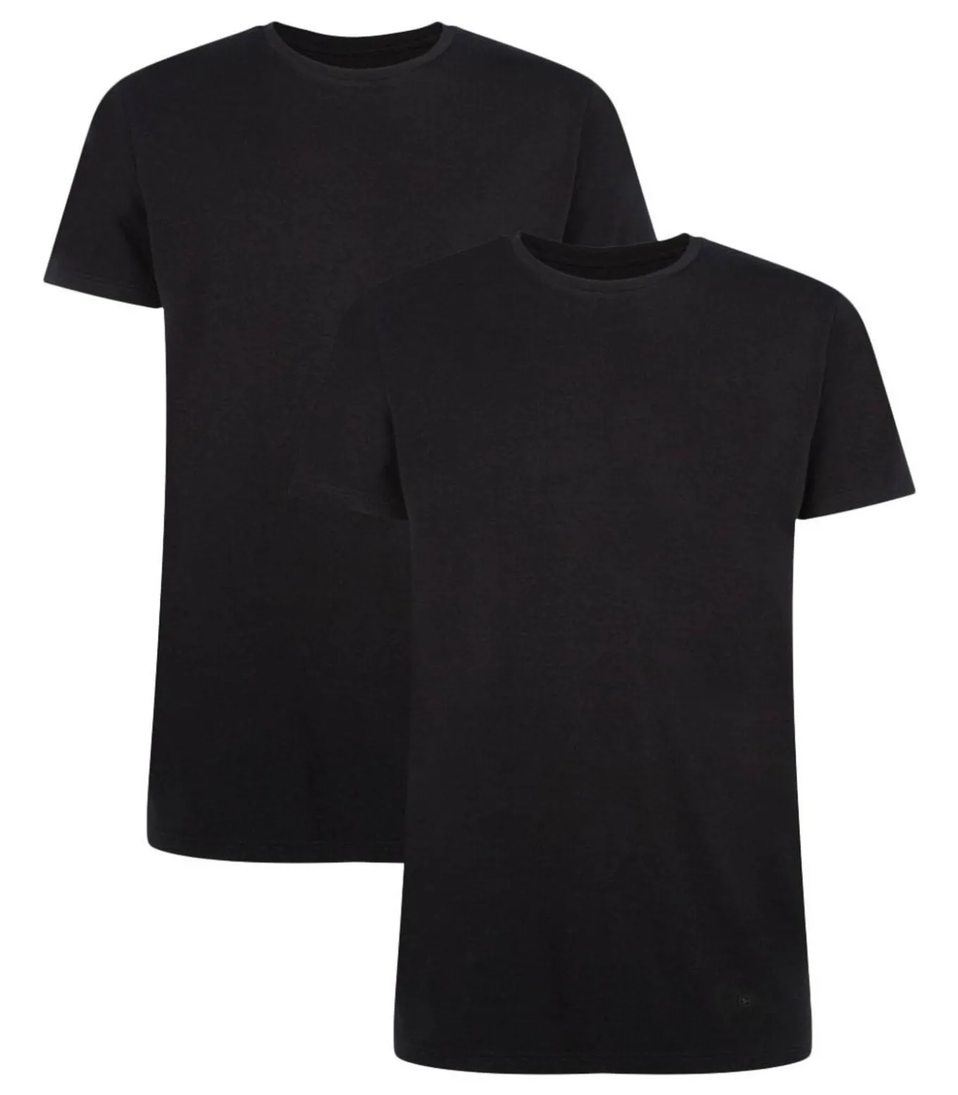 t-shirt ronde hals 2 pack knitted r-neck t-shirt black
