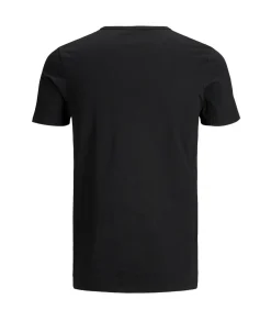 t-shirt v-hals 2 pack jacbasic tee black