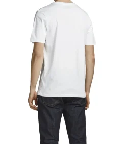t-shirt v-hals 2 pack jacbasic tee white
