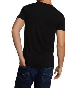 t-shirt v-hals 2 pack knitted v-neck t-shirt black