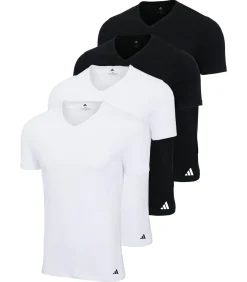 T-shirt V-Neck Shirt Active Flex Cotton 4P Verpakking van 4