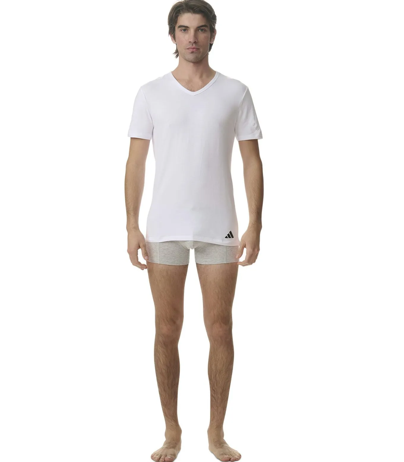 T-shirt V-Neck Shirt Active Flex Cotton 4P Verpakking van 4