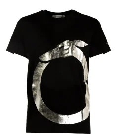 T-Shirt Zwart, Zilver Man