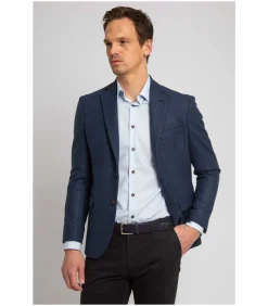 Tweed Colbert Mid Blauw
