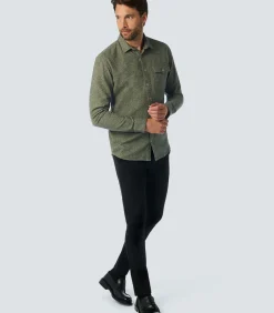 Tweekleurig overhemd van keperstof: Stijl en elegantie gecombineerd
