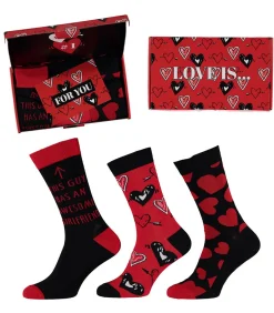Valentijn Sokken Giftbox Hearts Heren