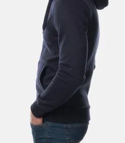 Vest met capuchon, hoge kraag en ritssluiting