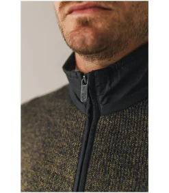 Vest Zip Structuur Bruin