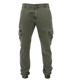 WASHED - Broek - Olijfgroen