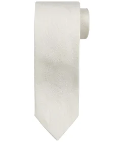 Wedding Stropdas Zijde Paisley Off White