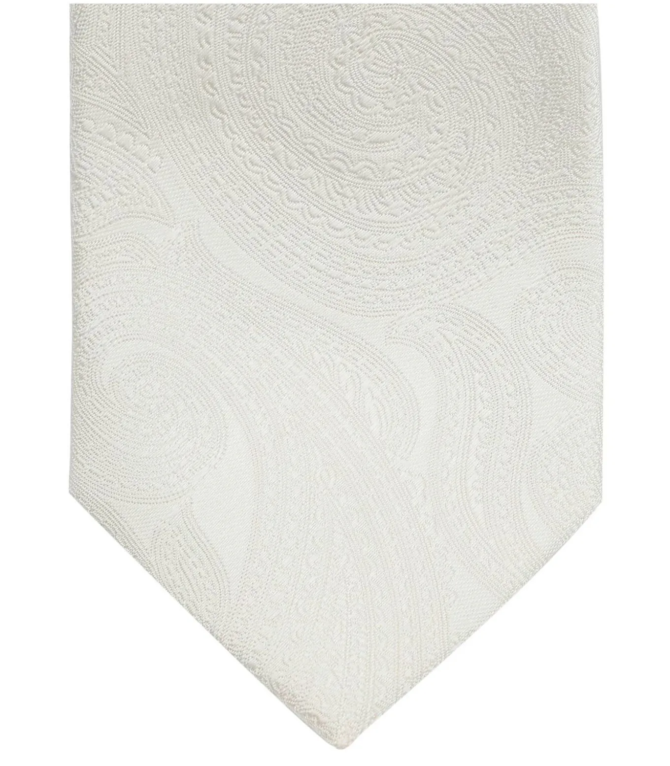 Wedding Stropdas Zijde Paisley Off White
