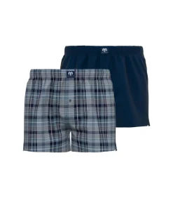 wijde boxershort 2 pack canadian woven boxer shorts blue
