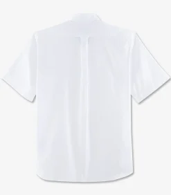 Wit katoenen shirt van korte mouwen