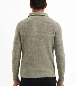 Wolblend trui met hoge ritskraag