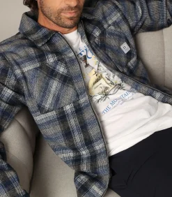 YUKIO - Casual, urban-stijl geruit overshirt met rits
