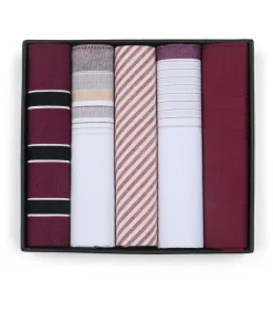 Zakdoeken 5-Pack Dessin Bordeaux
