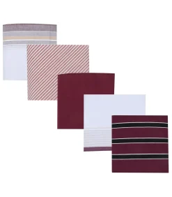 Zakdoeken 5-Pack Dessin Bordeaux