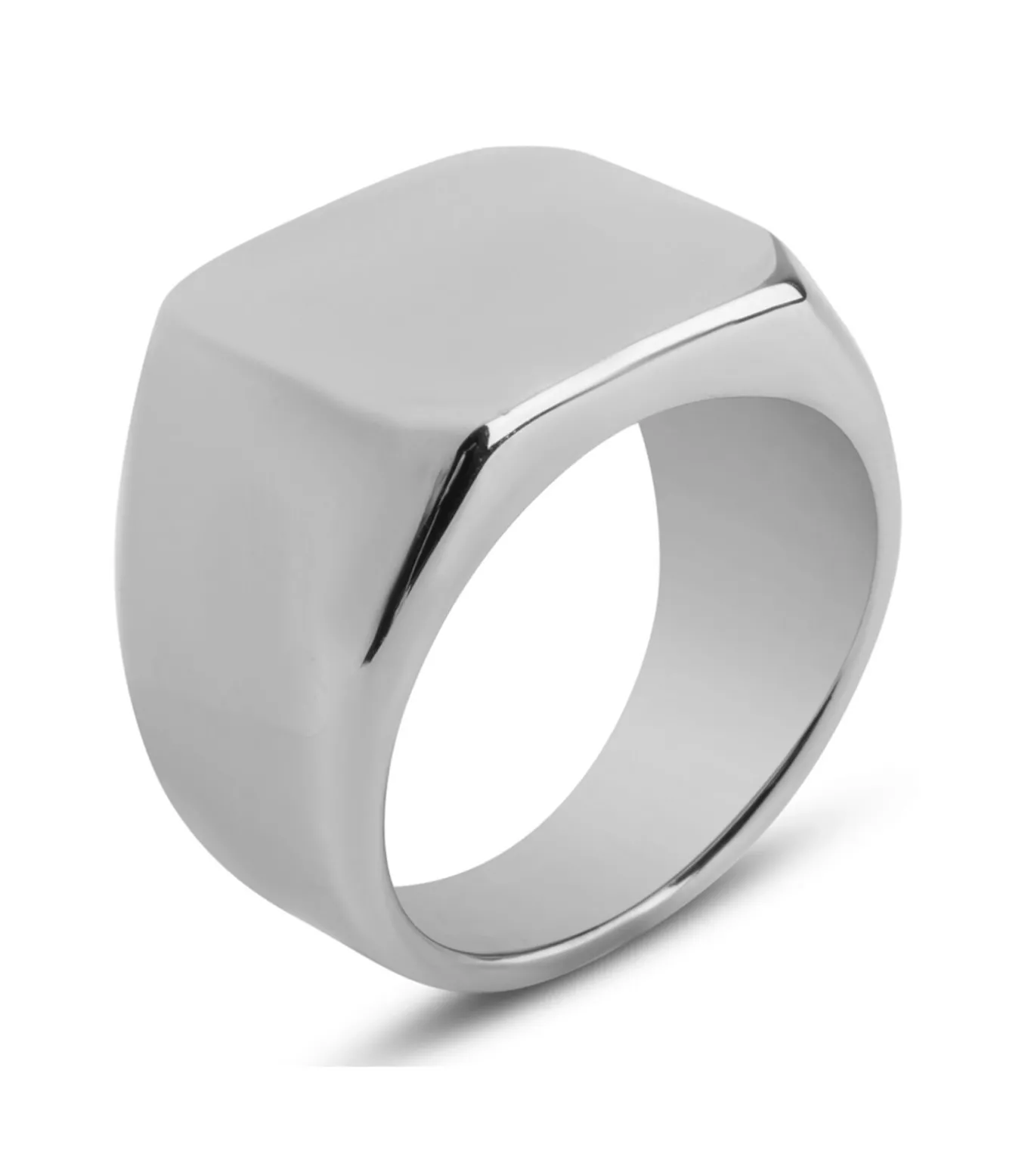 Zegelring Heren Zilver Kleurig - Staal