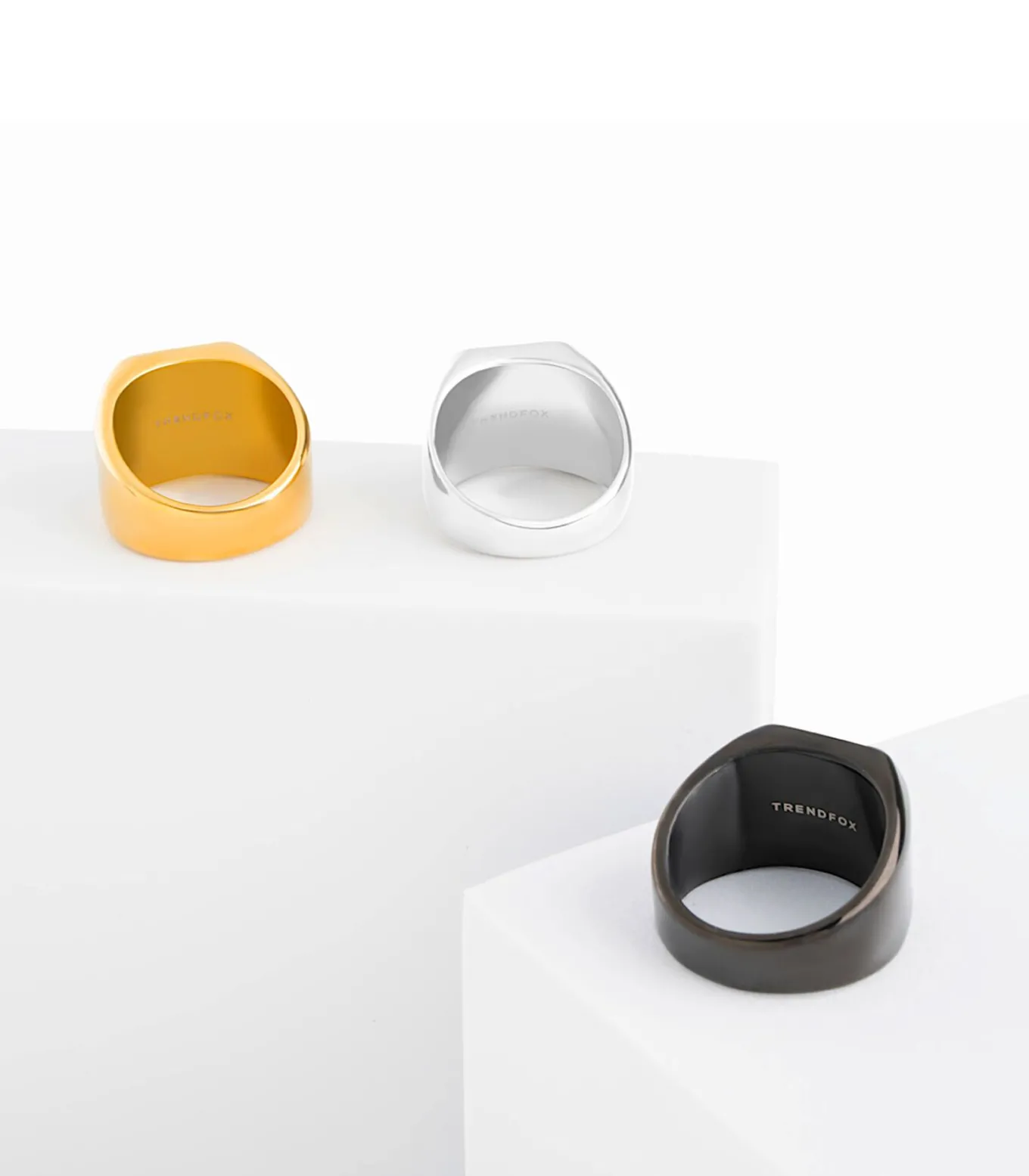 Zegelring Heren Zilver Kleurig - Staal