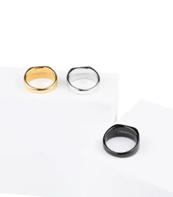 Zegelring Heren Zilver Kleurig - Staal