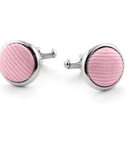 Zijde Manchetknopen Roze F03