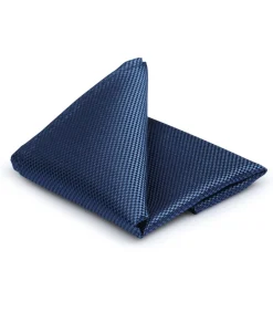 Zijde Pochet Denim Blauw