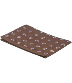 Zijde Pochet Paisley Bruin
