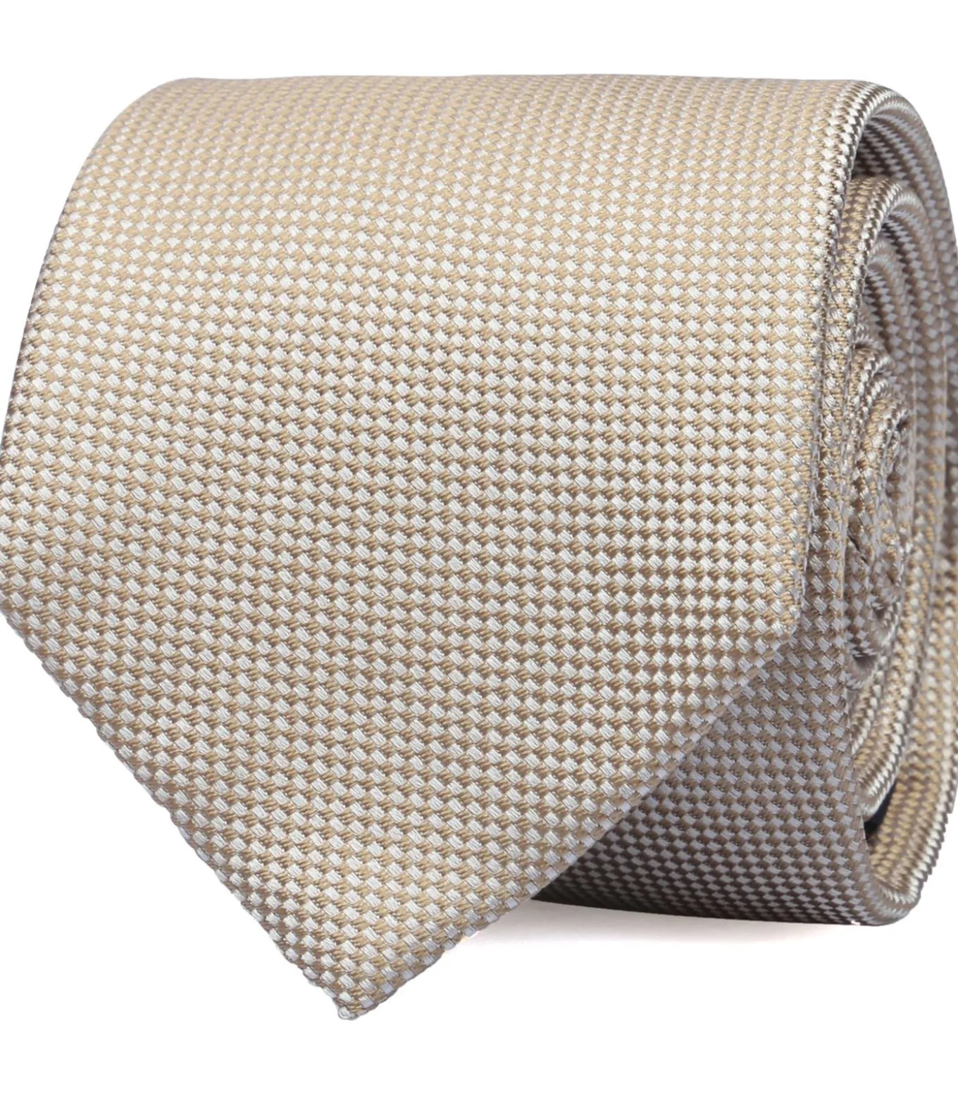 Zijde Stropdas Beige