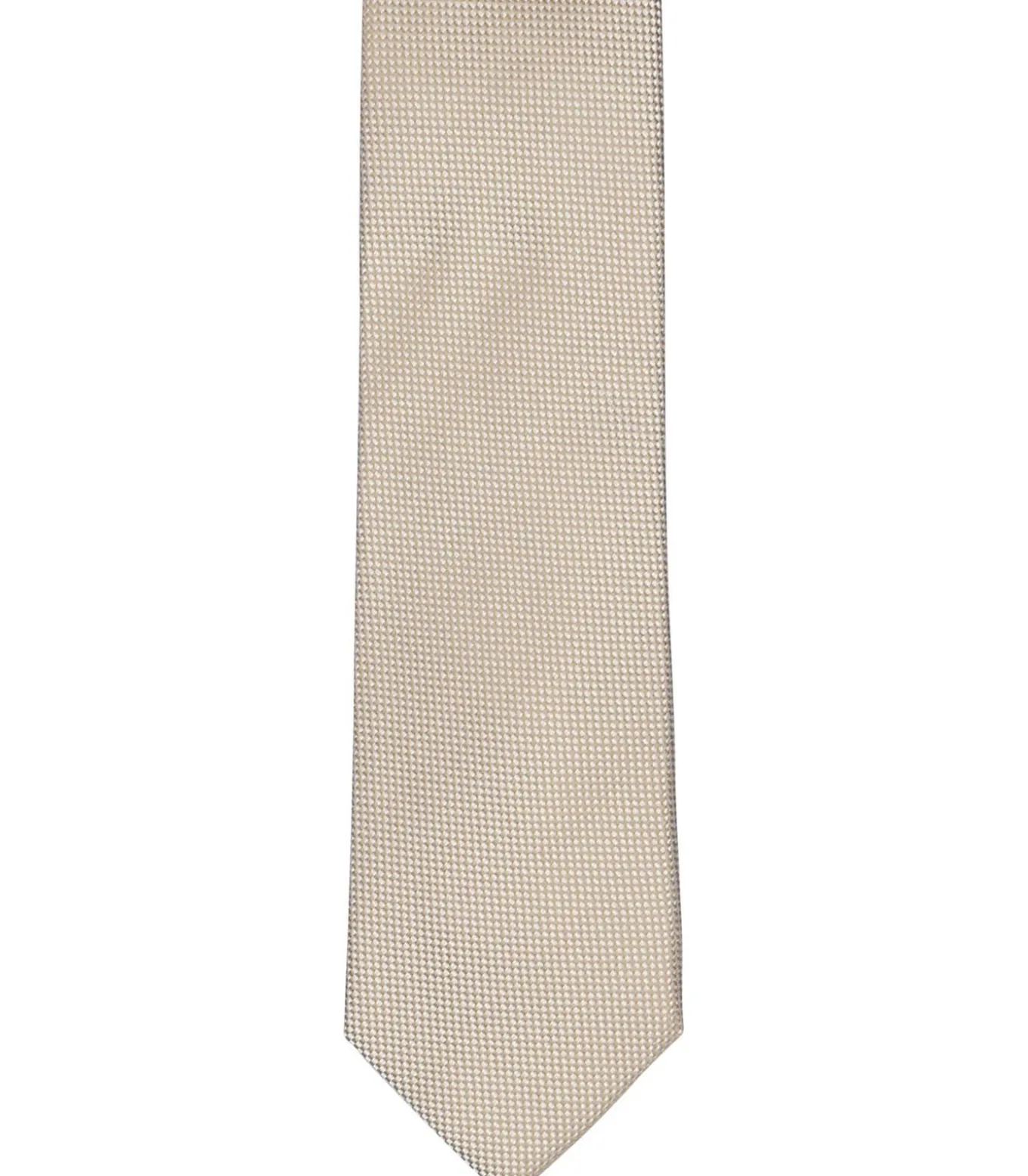 Zijde Stropdas Beige