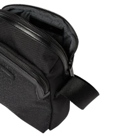 Zwart Remote Schoudertas Met Labelpatch