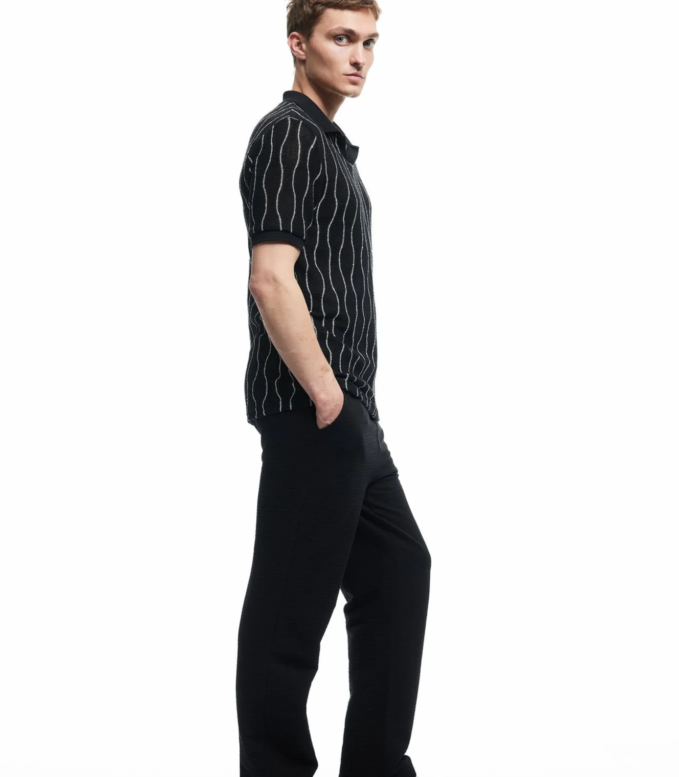 Zwarte Heren Joggingbroek met Zakdetails