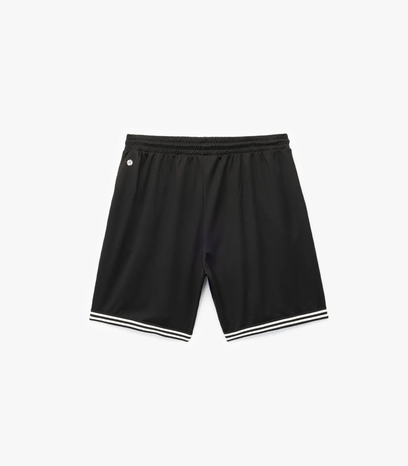 Zwarte Sportkorte Broek Normale Taille Met Zakdetail