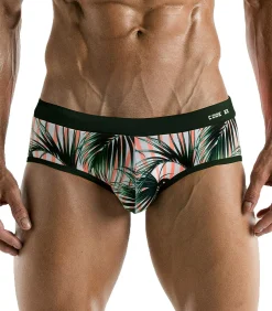 Zwemkleding Tropical Striped koraal