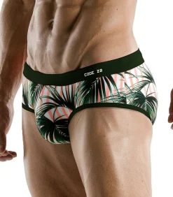 Zwemkleding Tropical Striped koraal